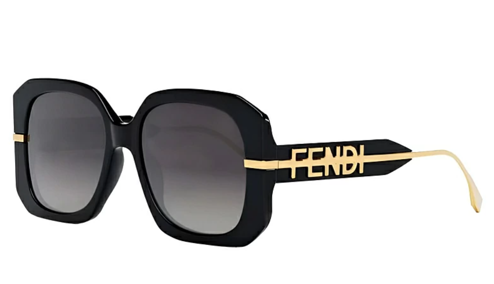 FENDI FE40065I 01B BLACK / GOLD/ SMOKE GRANDIENT