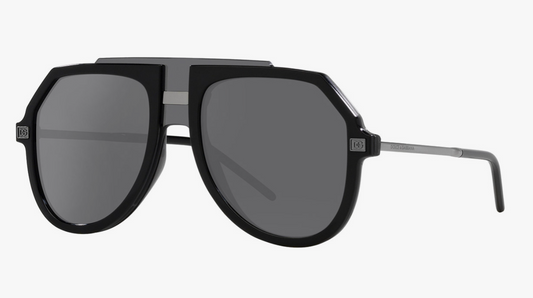 DOLCE & GABBANA DG6195 501/6G Black/Gunmetal/Gray Mirrored Black