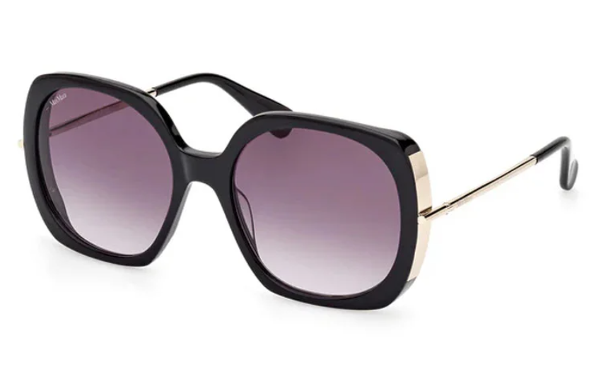 MAX MARA MM0079 01B SHINY BLACK / SMOKE GRADIENT